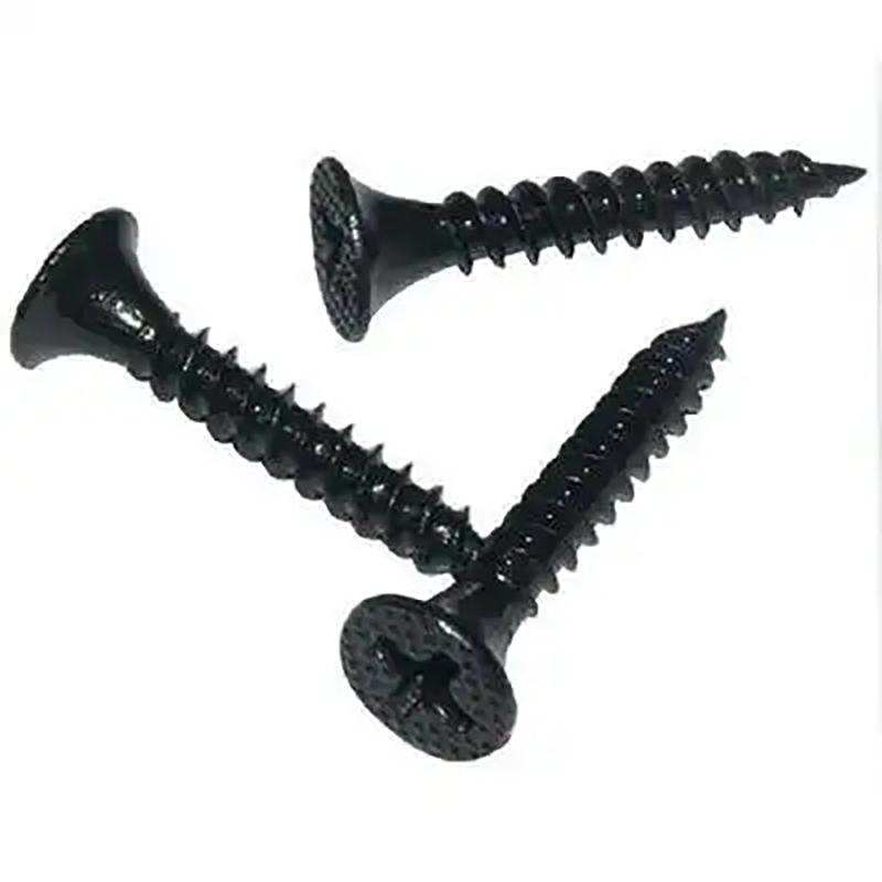 2024 Fabrikssalg Fin/grov tråd fladpugle hoved Gypsum Board Dripsvæg Skrue Dripsvæg Phillips Black Self Tapping Skrue